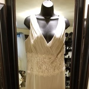 Jade beige formal lace dress